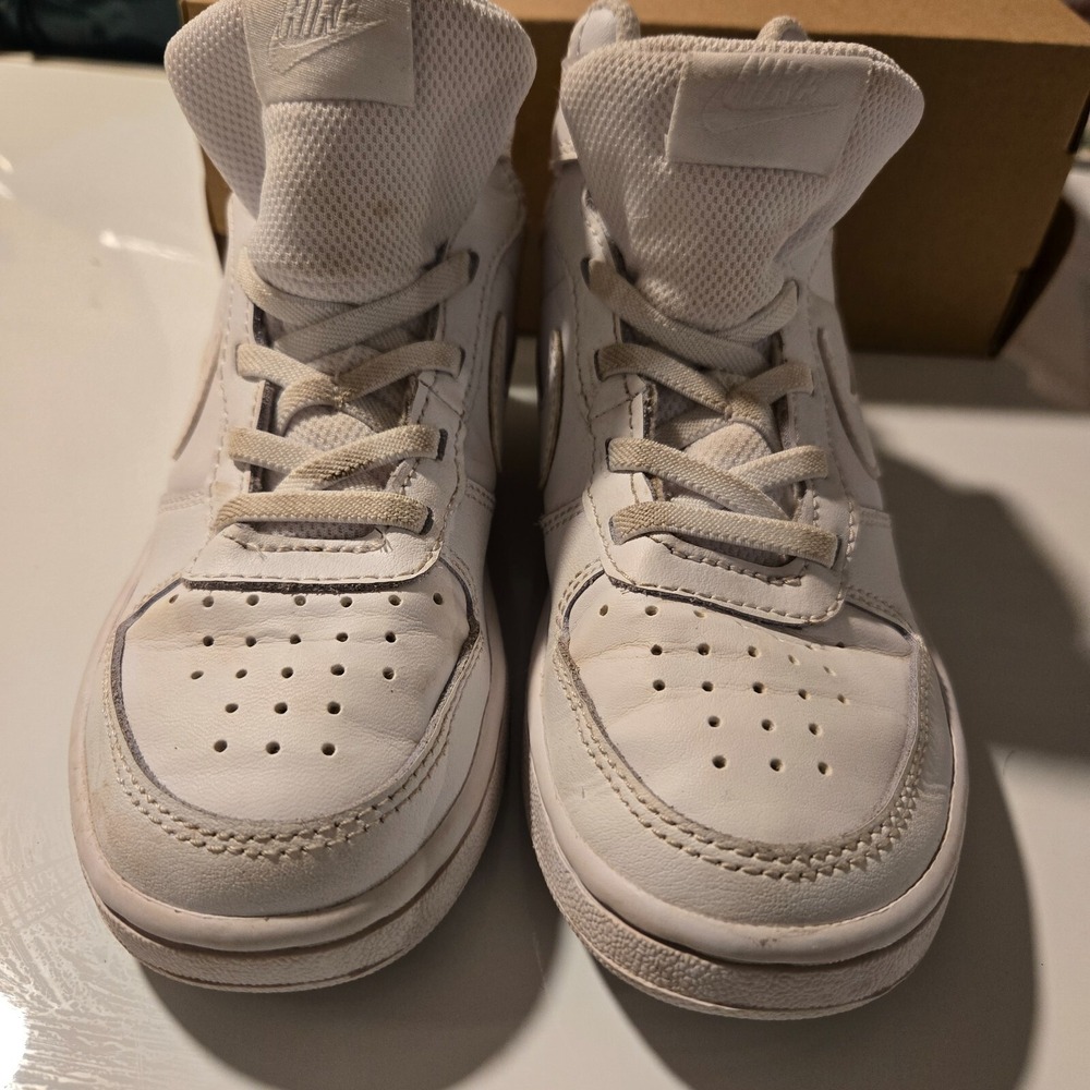 Nike Court Borough Mid 2 "White", Size US‎ 13 C Unisex Boys Girls - Picture 3 of 7